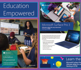 Marketing collateral for Microsoft in Education
