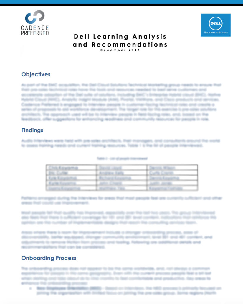 results of Dell collateral audit