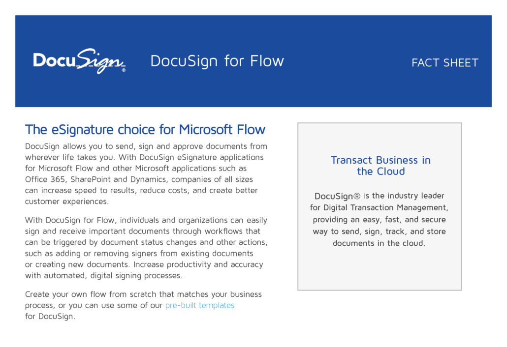 updated DocuSign marketing collateral